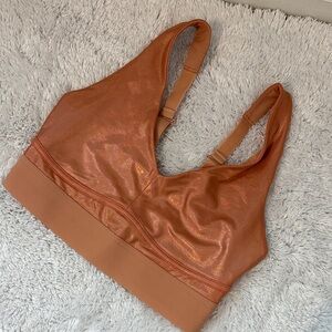 Fabletics Metallic Copper Sports Bra